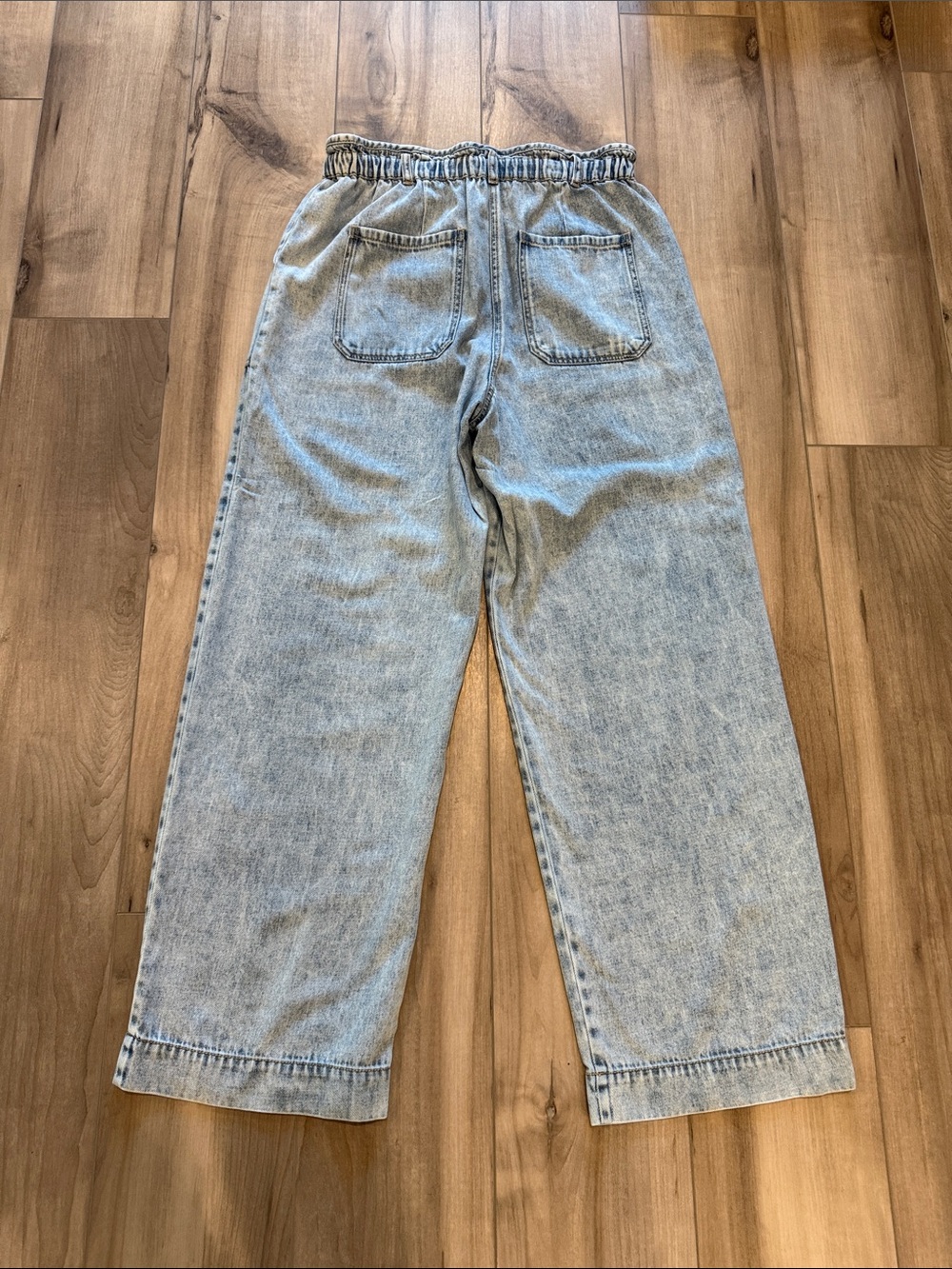 NEW RAILS Ryan Wide Leg Denim Trouser Pants.  Drawstring Waist.  Size M - Picture 7 of 11
